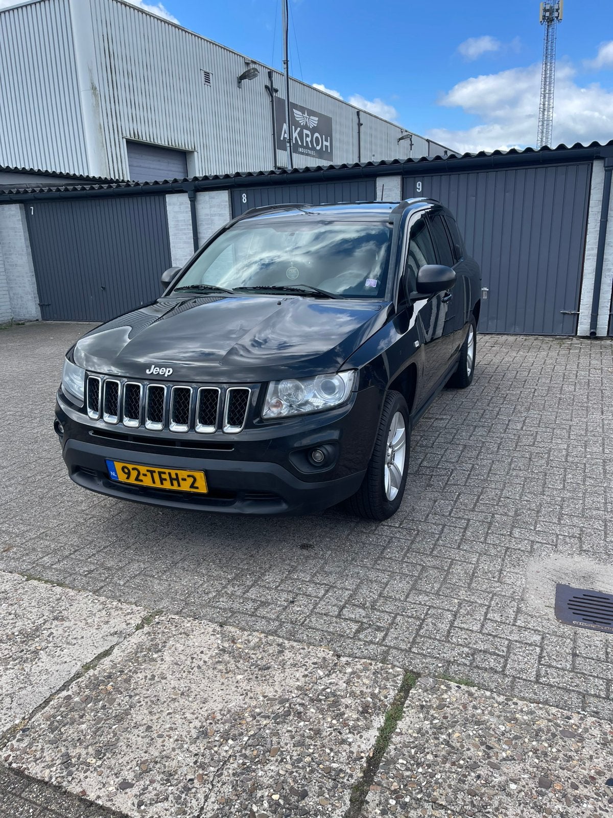 Jeep Compass 2.0 2WD 2012 Zwart airco navi cruise apk 2027, Auto's, Jeep, 1998 cc, 450 kg, Zwart, Handgeschakeld