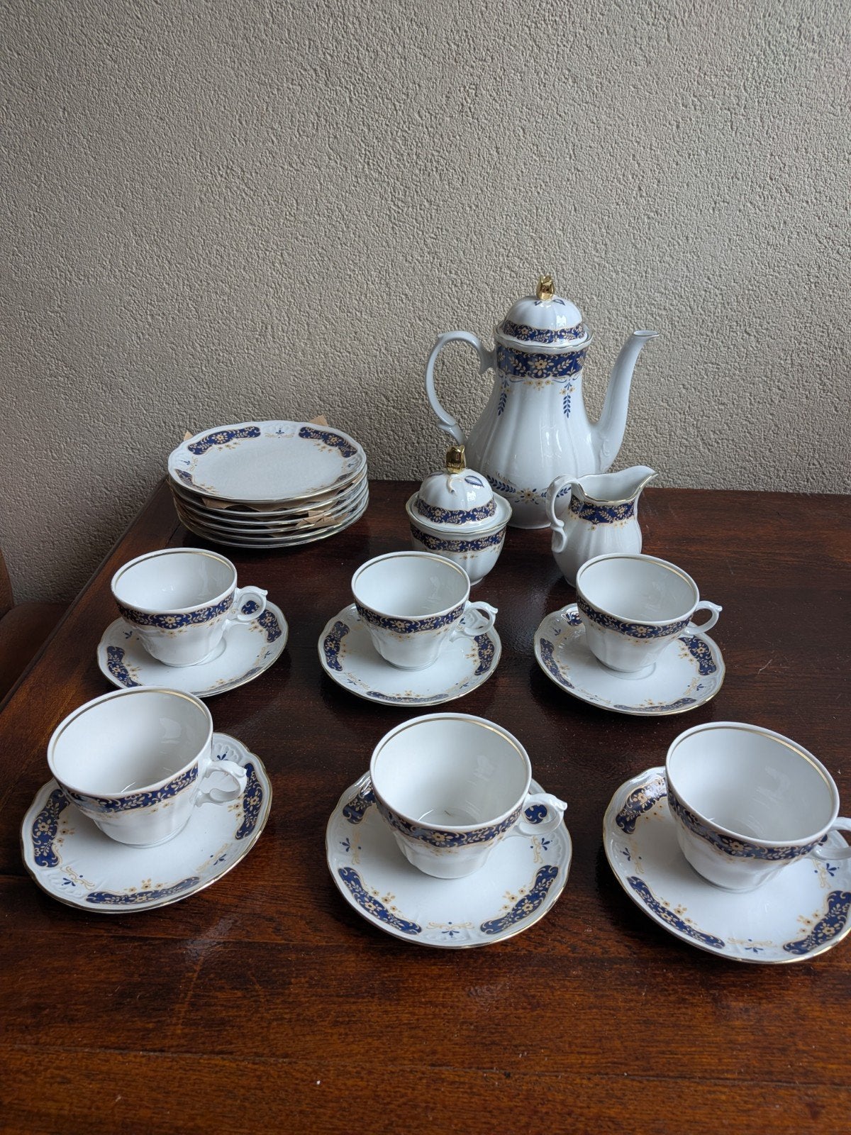 21-delig koffieservies Bavaria Porzellan jeren '60, Antiek en Kunst, Ophalen