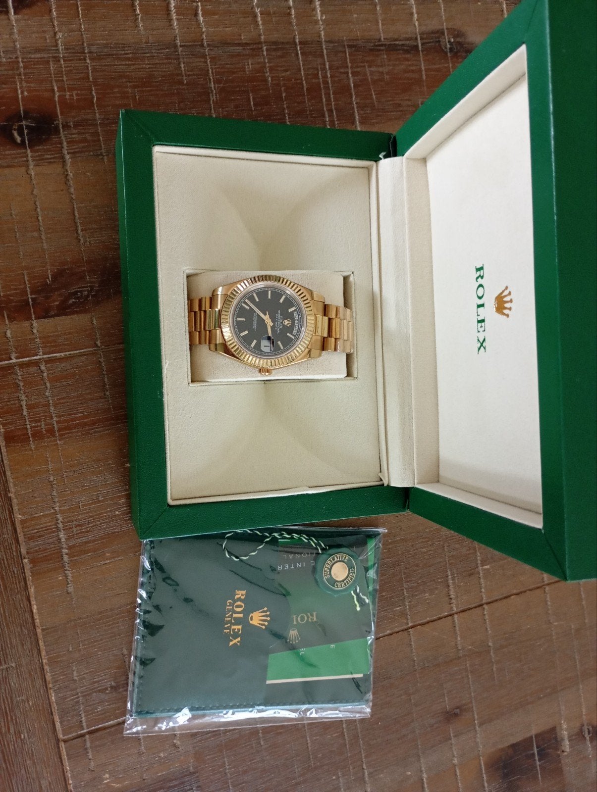 Rolex Daydate 40 mm - Volledige set, Sieraden, Tassen en Uiterlijk, Ophalen, Staal, Polshorloge, Nieuw