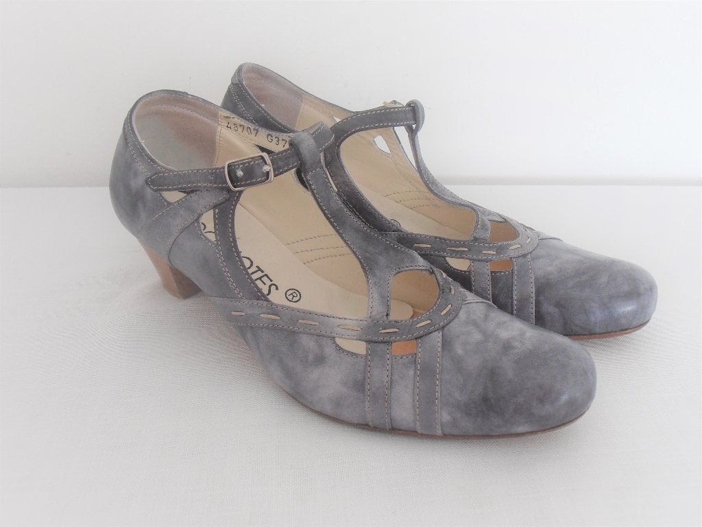 Footnotes - prachtige blauwe leren zomer schoenen - 37 1/2, Schoenen met lage hakken, Zo goed als nieuw, Footnotes, Verzenden