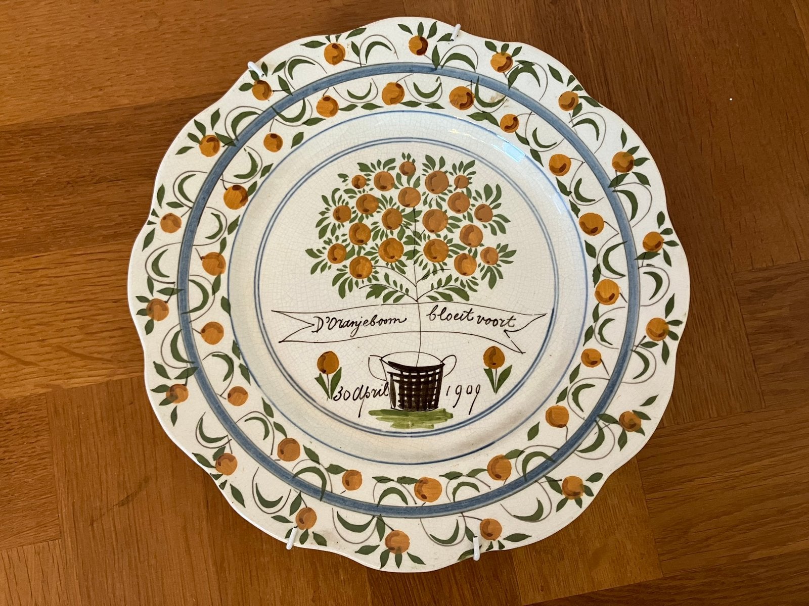Herinneringsbord geboorte Prinses Juliana 1909, Ophalen of Verzenden, Servies