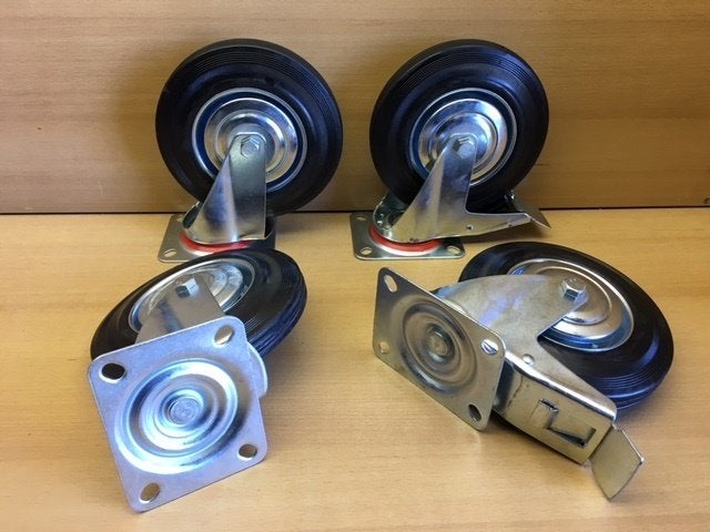Zwenkwielenset 200mm 4 dlg., Eddiys, Espel, Nieuw, Info@eddiys.eu