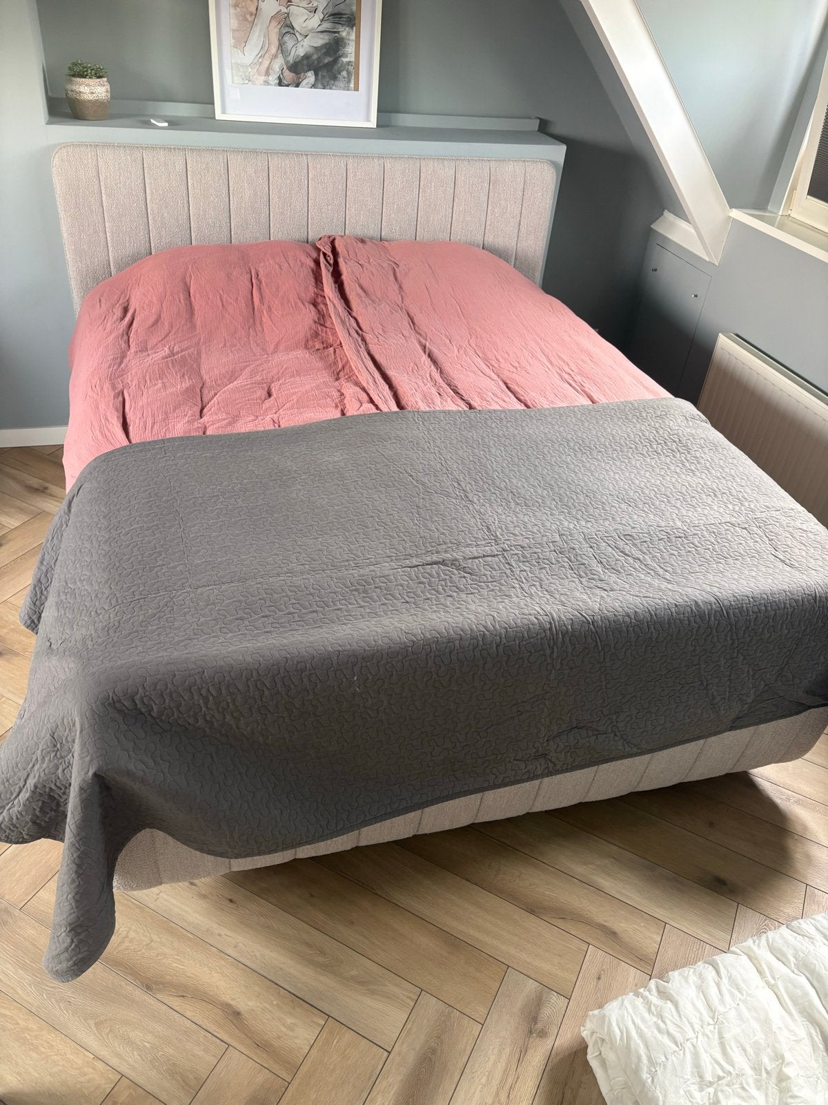 IKEA bedsprei 270 x 270 cm - Grijs, Gebruikt, IKEA, Grijs, Sprei