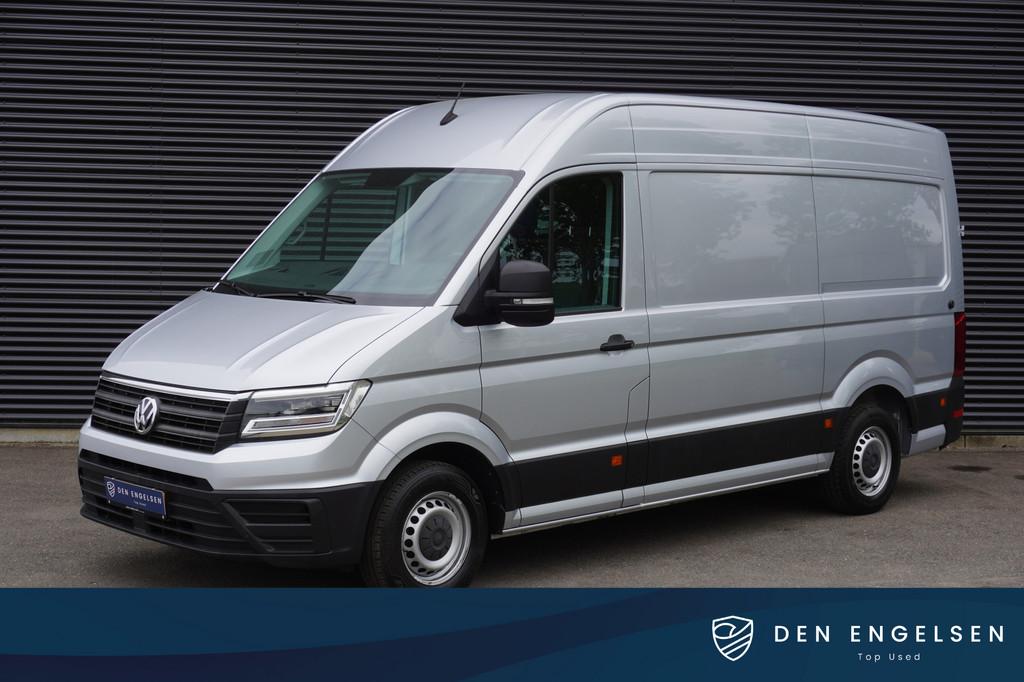 Volkswagen Crafter 140pk L3H3/L2H2 Kraan Hijskraan Werkplaat, Auto's, Voorwielaandrijving, Gebruikt, 4 cilinders, Volkswagen