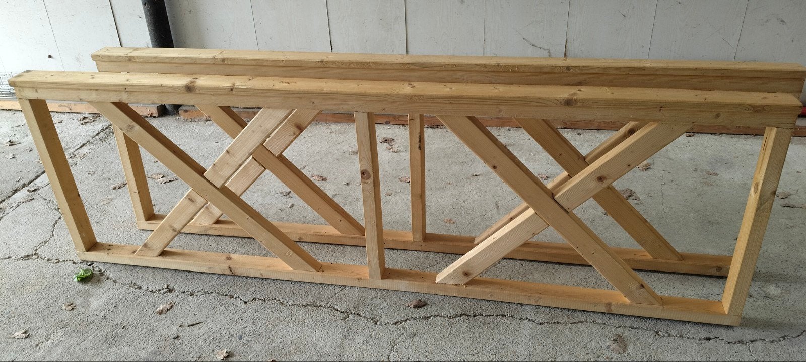 2x Ongebruikt Tuinhek Geïmpregneerd Hout - 288x73x10cm, Tuin en Terras, Ophalen