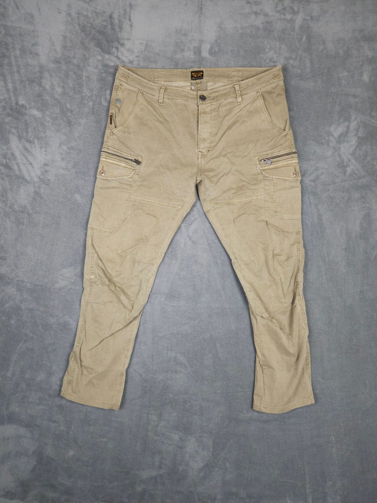 Pme Legend Broek W38 L32 Cargo Bruin Beige Pall Mall., Kleding | Heren, Broeken en Pantalons, Verzenden, ., Beige, Maat 56/58 (XL)