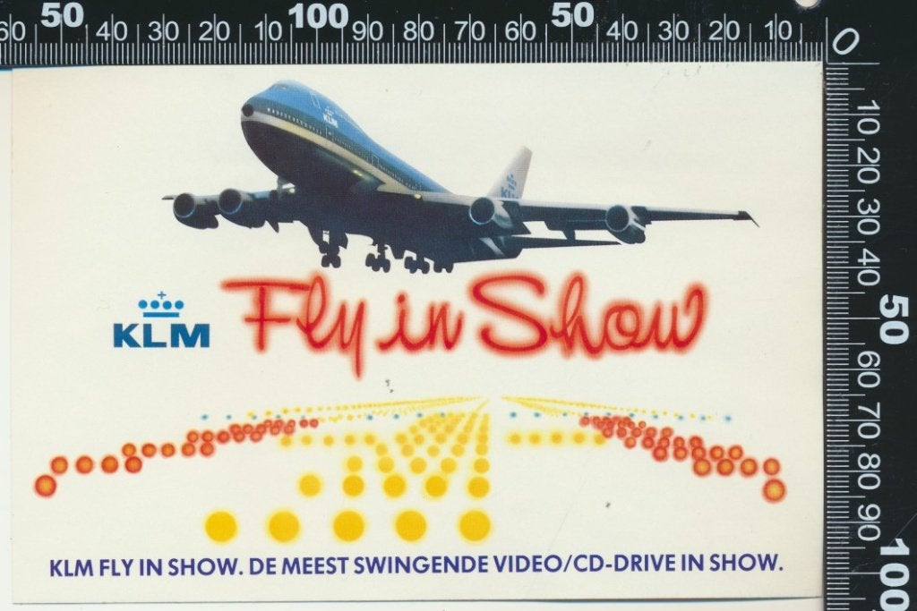 Sticker: KLM - Fly in Show, Verzamelen, Stickers, Verzenden, Zo goed als nieuw, Bedrijf of Vereniging