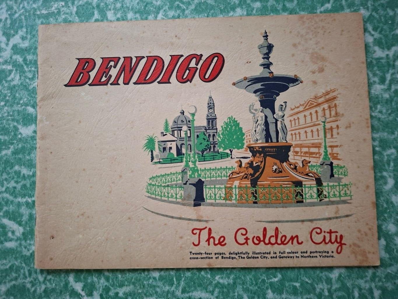 boek, Australië Northern Vicotoria Bendigo The Golden City., Folder, Ophalen of Verzenden, Onbekend, Gelezen