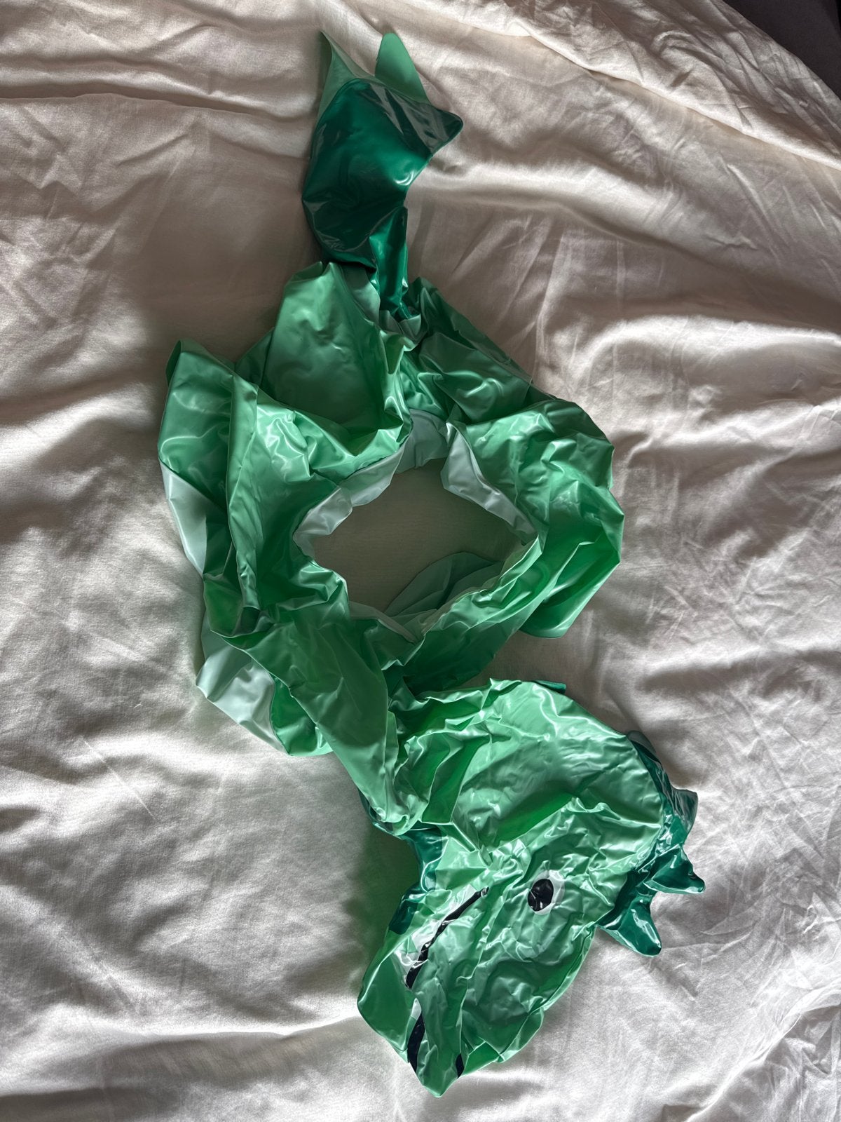 Opblaasbare groene draak - Feestdecoratie/Speelgoed, Ophalen, Gebruikt