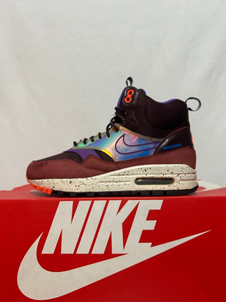 ALS NIEUW! Maat 38,5 - Nike Air Max 1 Sneakerboot Burgundy
