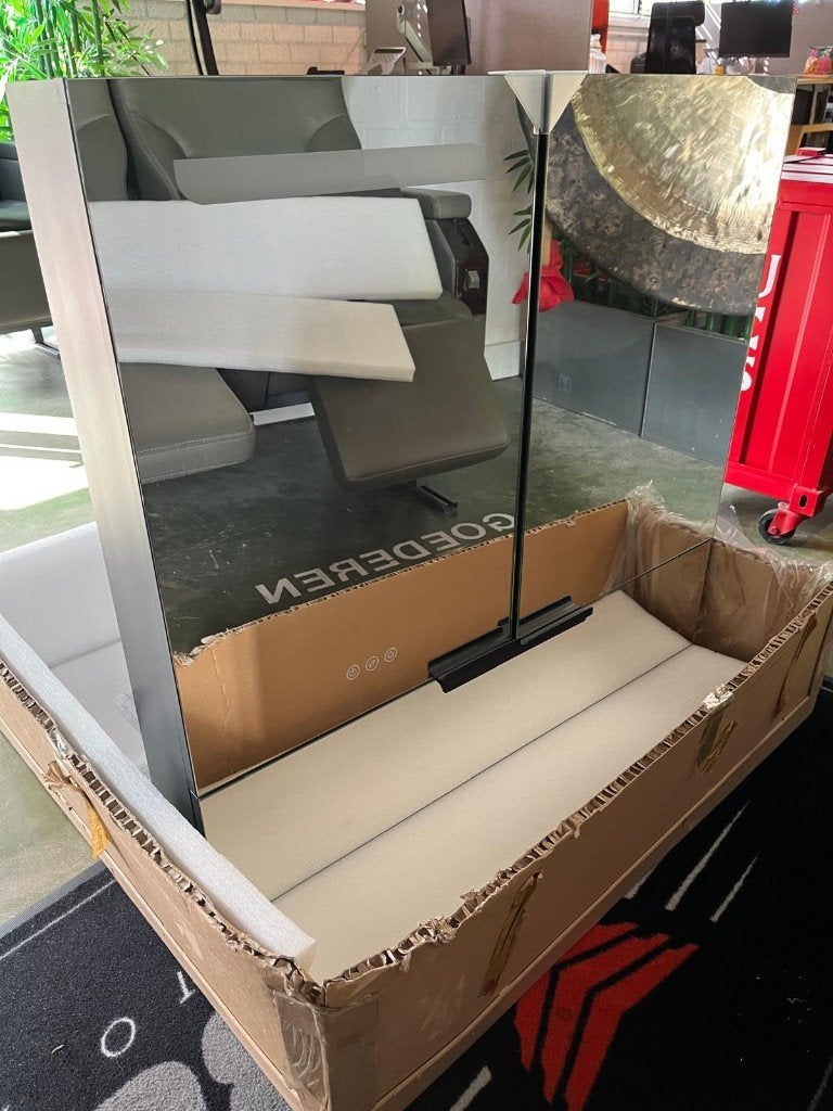 Luxe spiegelkast 85x80 cm zwart – veel opbergruimte – nieuw, Huis en Inrichting, Badkamer | Badkamermeubels, Ophalen, Spiegelkast
