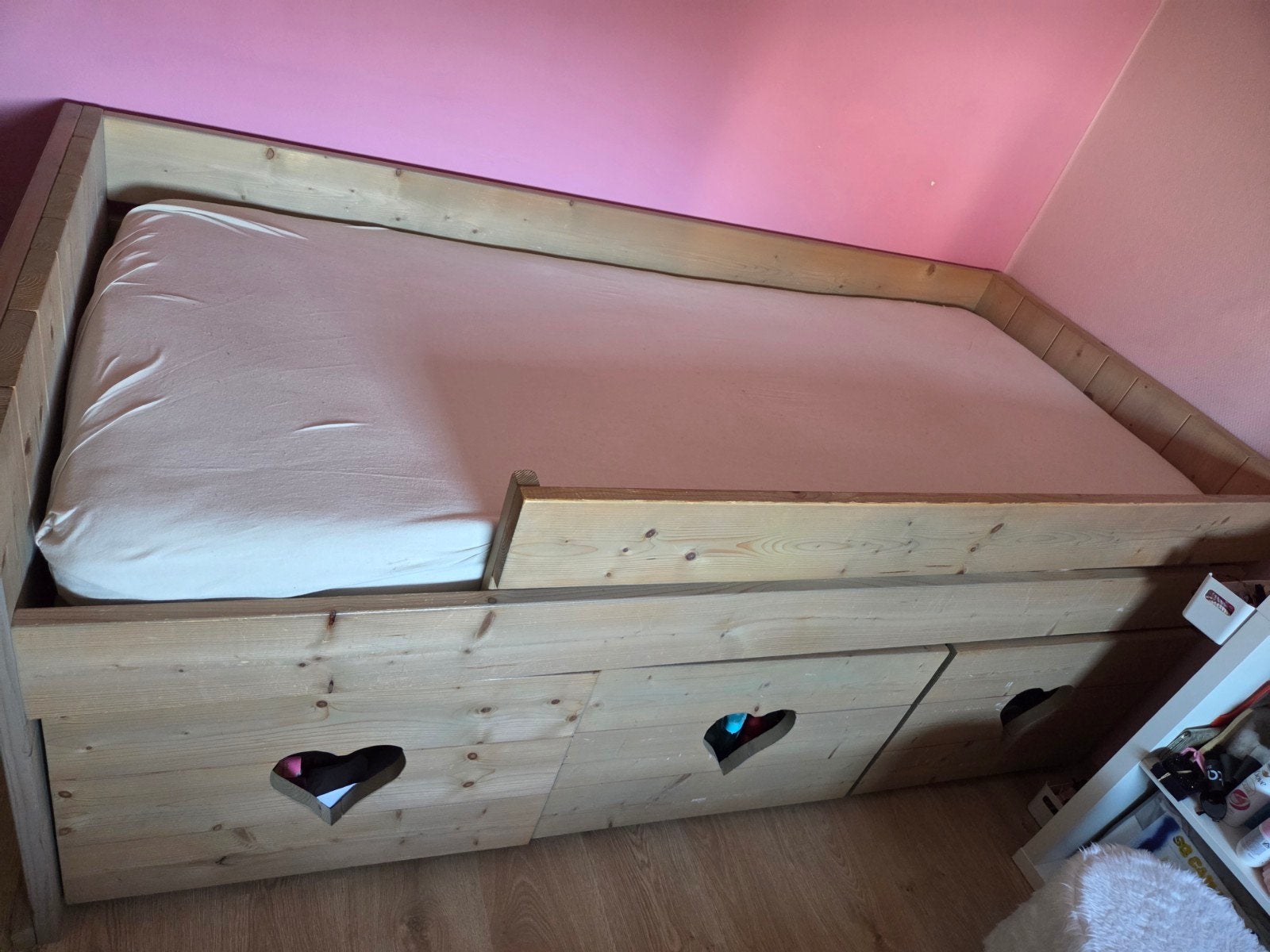 bed, Kinderen en Baby's, Ophalen, 180 cm of meer, 85 tot 100 cm, Hoogslaper of Stapelbed