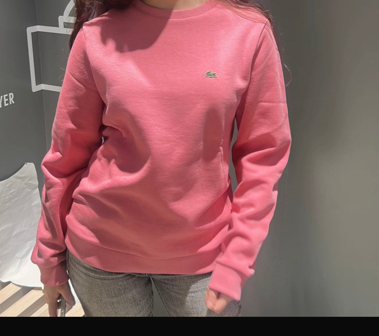 Orginele lacoste sweater, Kinderen en Baby's, Kinderkleding | Maat 176, Verzenden, Zo goed als nieuw, Meisje, Trui of Vest