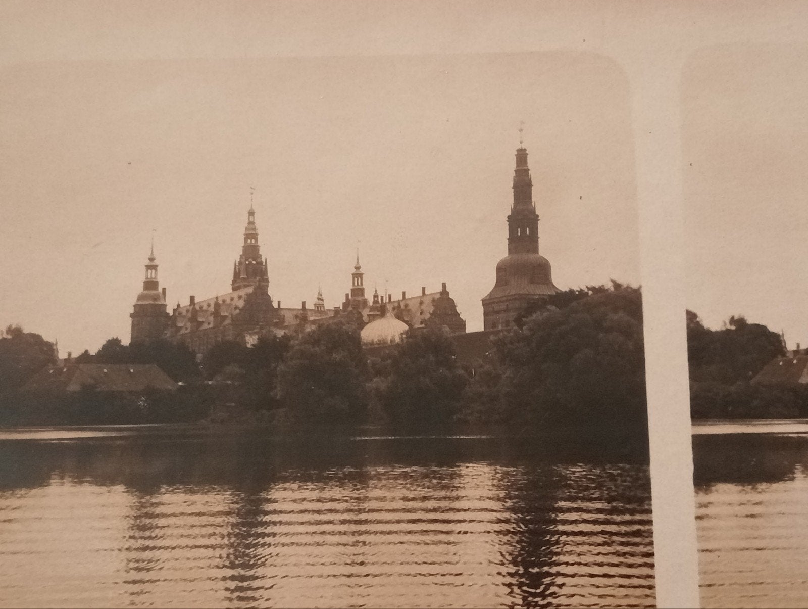 Stereofoto Denemarken Frederiksborg, Ophalen of Verzenden, Voor 1940, Gebruikt