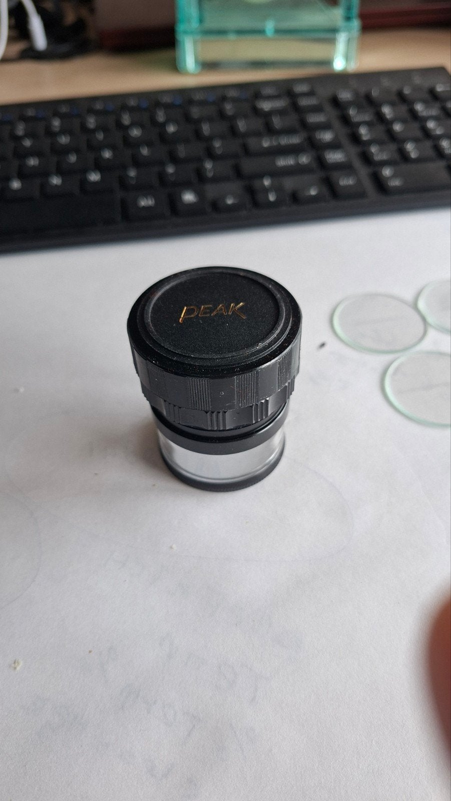 Peak lens met 4 lensglazen, Zo goed als nieuw, Leica, Handmatige focus, Telelens