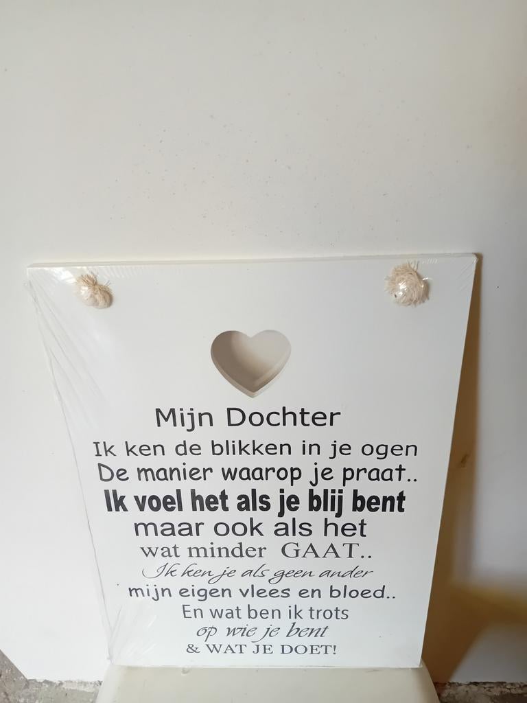 NIEUW houten tekstbord Mijn Dochter, Ophalen, Nieuw