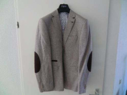 Bruin-wit colbert 7-Square, Kleding | Heren, Kostuums en Colberts, Verzenden, Zo goed als nieuw, Maat 48/50 (M), Bruin