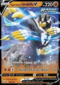 Rapid Strike Urshifu V – 087/163 – Battle Styles – NM, Ophalen of Verzenden, Nieuw, Losse kaart