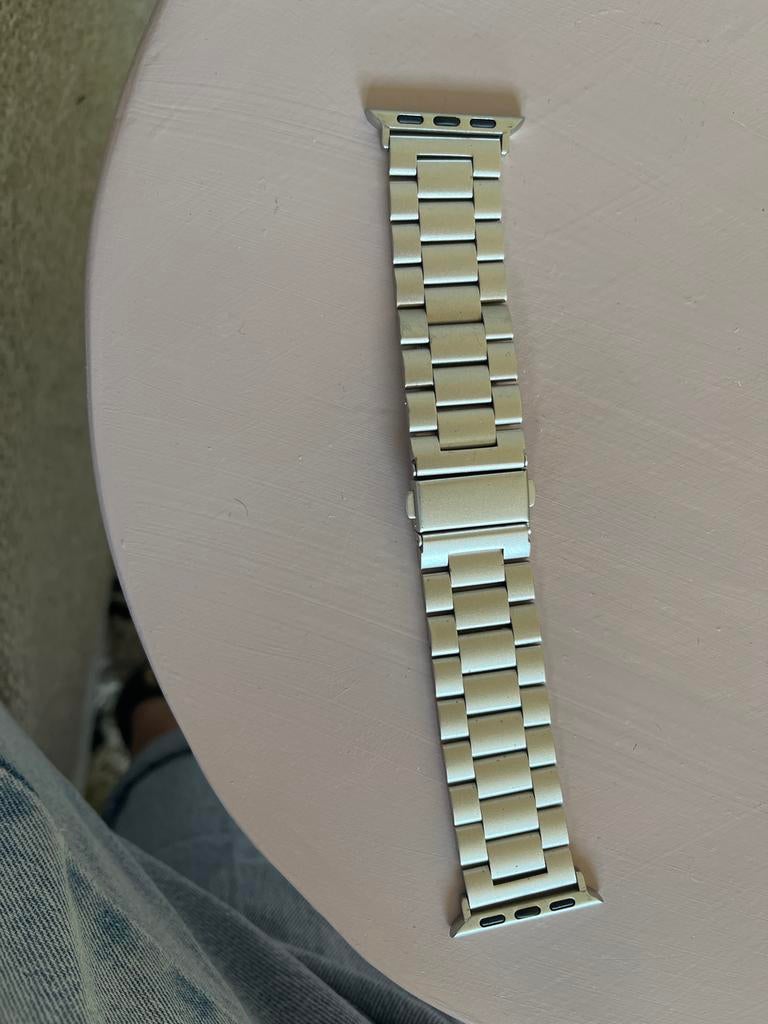 Apple Watch bandje 40mm stainless steel, Sieraden, Tassen en Uiterlijk, Smartwatches, Ophalen of Verzenden, Gebruikt, Zilver