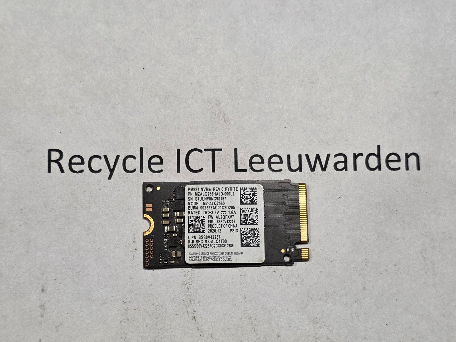 Samsung PM991 NVMe SSD 256GB M.2, Intern, Gebruikt, ., SSD