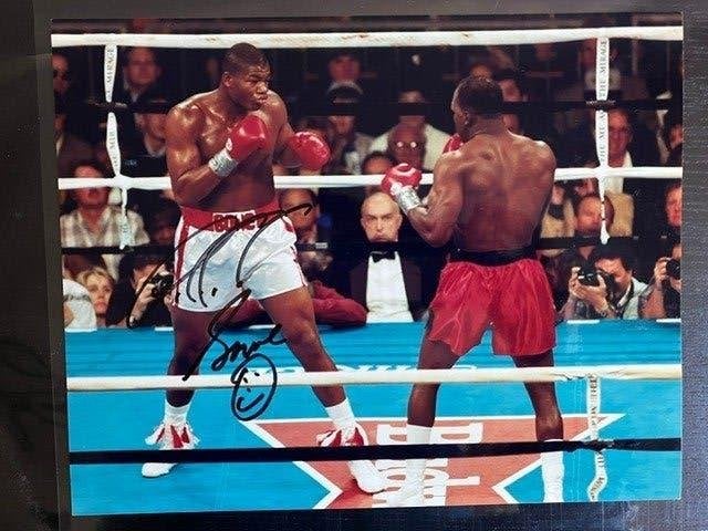 Gesigneerde foto Riddick Bowe met certificaat, Ophalen of Verzenden, Nieuw, Overige