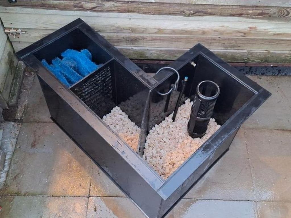 vijver  filter hdpe hoekmodel, Ophalen, Gebruikt, Vijverfilter