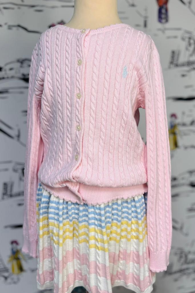 Ralph Lauren lichtroze vestje met minikabels maat 7, Trui of Vest, Ralph Lauren, Ralph Lauren EU, Verzenden