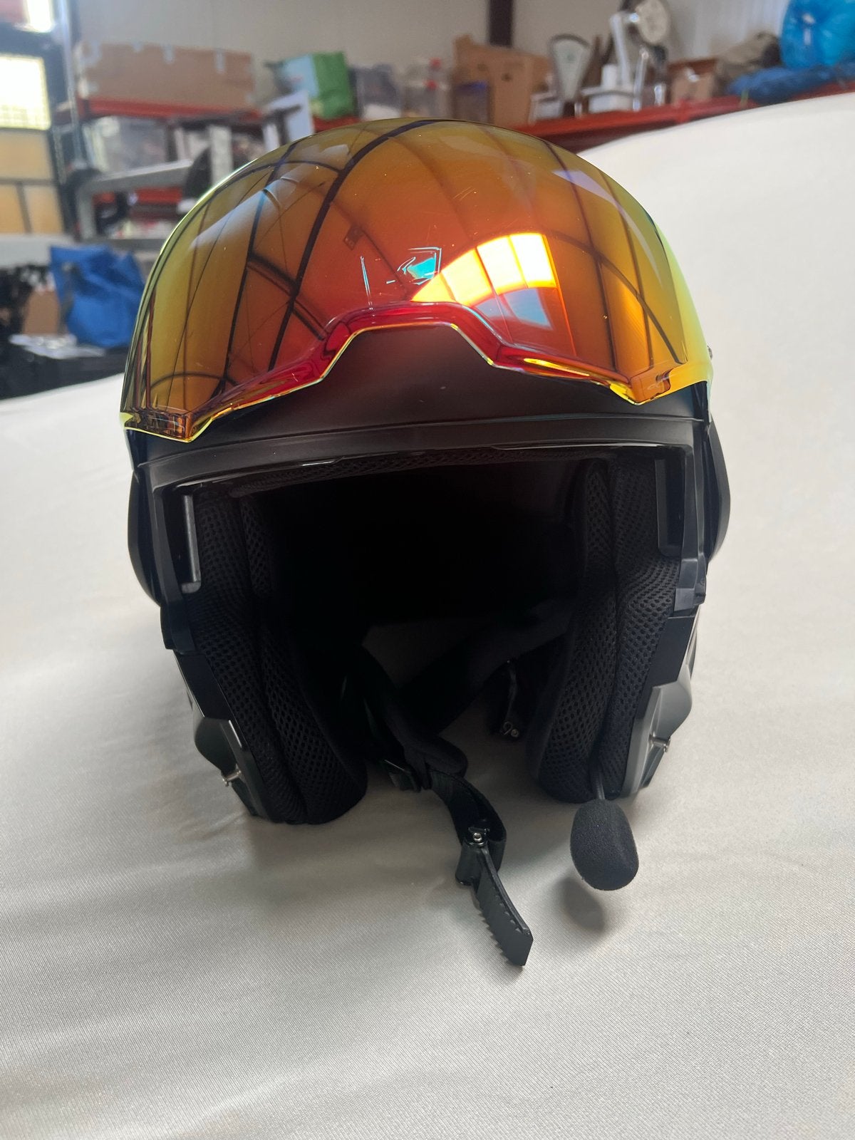 Shark Evo-ES Systeemhelm Mat Zwart met Goud Vizier, Motoren, M, Systeemhelm, Heren, Shark