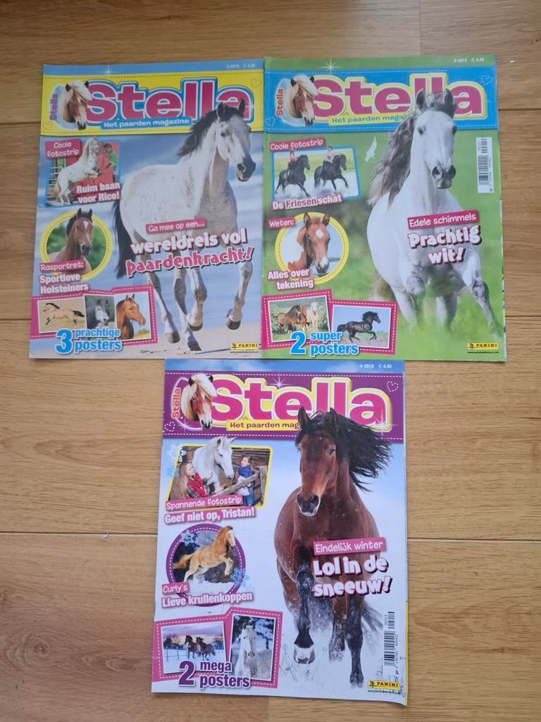 Stella paarden tijdschriften 2019 met strips en posters, Ophalen of Verzenden, Gelezen, Paarden of Pony's