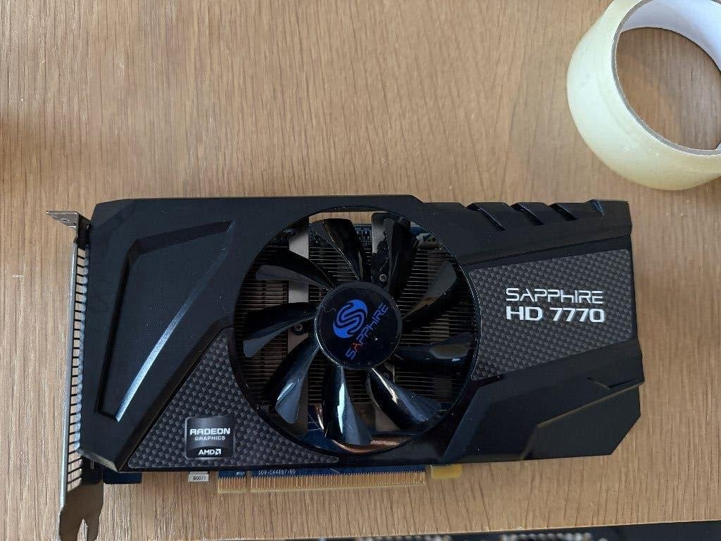 Sapphire Radeon HD 7770 1GB GDDR5 PCIe videokaart, PCI-Express 3, Gebruikt, AMD, HDMI
