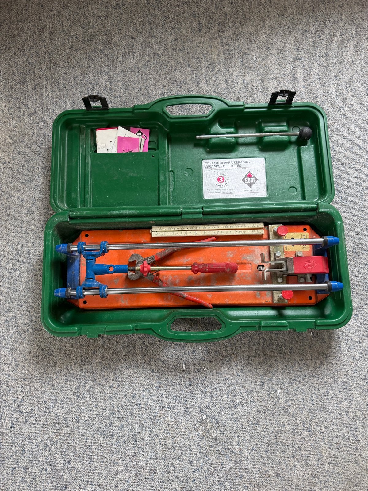 Rubi TS-40 Tegelsnijder in Koffer, Ophalen, Gebruikt