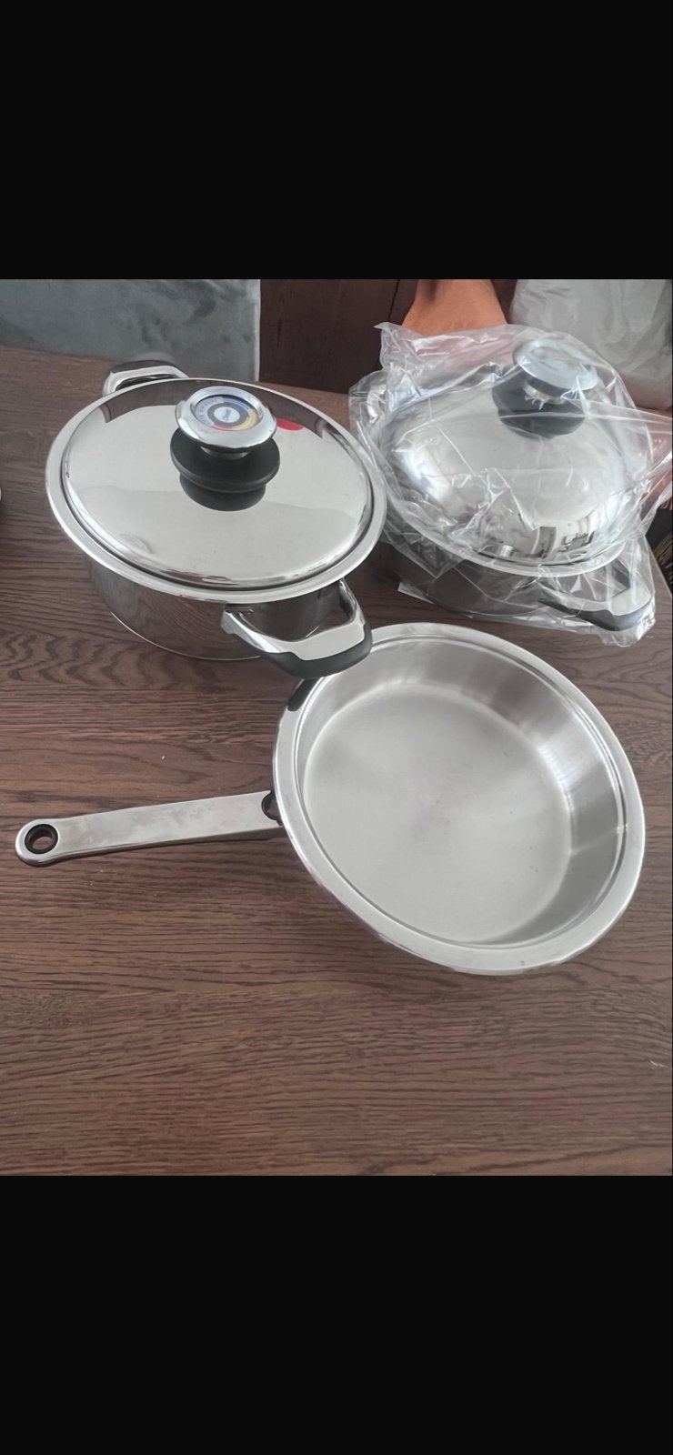 HWG Pannenset - Kookpan en Koekenpan RVS, Ophalen, Met deksel, Nieuw, Pannenset
