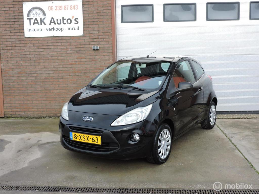 Ford Ka 1.2 Trend/Zwart/Airco/nw distributieriem/apk13-2-27, Voorwielaandrijving, Gebruikt, 1242 cc, 4 cilinders
