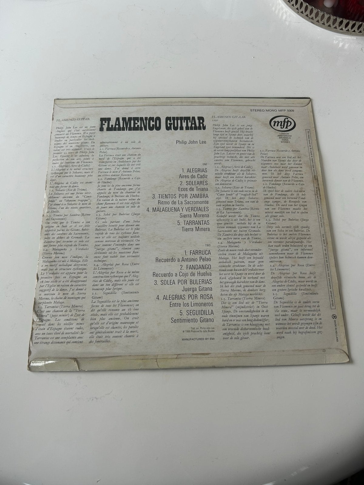 Flamenco Guitar - Philip John Lee LP (MFP 5009), LP, Gebruikt, Overige genres, Ophalen of Verzenden