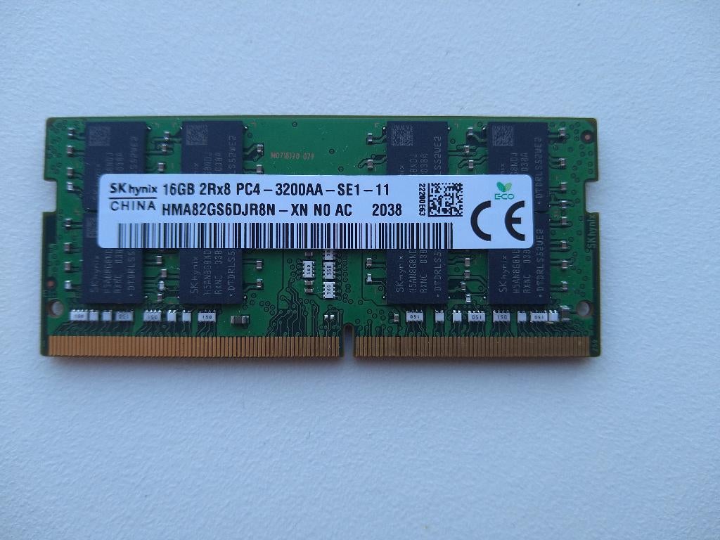 DDR4 16GB SK HYNIX SODIMM RAM, Computers en Software, RAM geheugen, DDR4, Ophalen of Verzenden, Zo goed als nieuw, Laptop