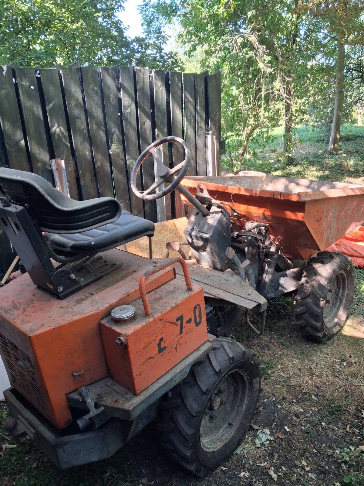 Peljob Volvo ED750 minidumper met hefbak, Ophalen