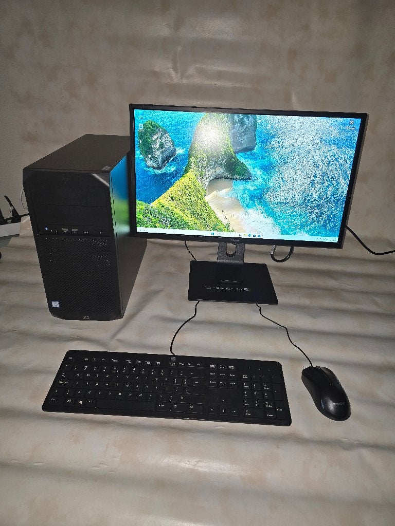 Krachtige HP Z2 G4 workstation met 24inch monitor, Computers en Software, Ophalen, 32 GB, 512 GB, Zo goed als nieuw
