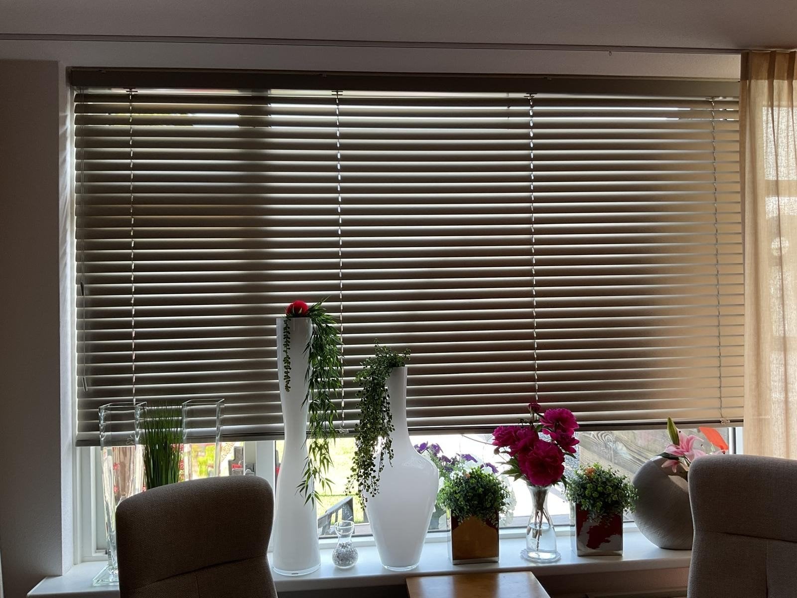Luxaflex org L 2700mm hoogte1800 lamel breedte 5cm kl brons, Ophalen of Verzenden, Zo goed als nieuw