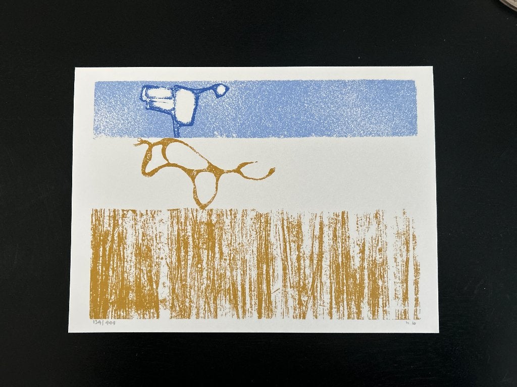 Zeefdruk Hans Buining   ZOMEROPRUIMING, Antiek en Kunst, Kunst | Litho's en Zeefdrukken, Origineel, Ophalen of Verzenden, Zeefdruk