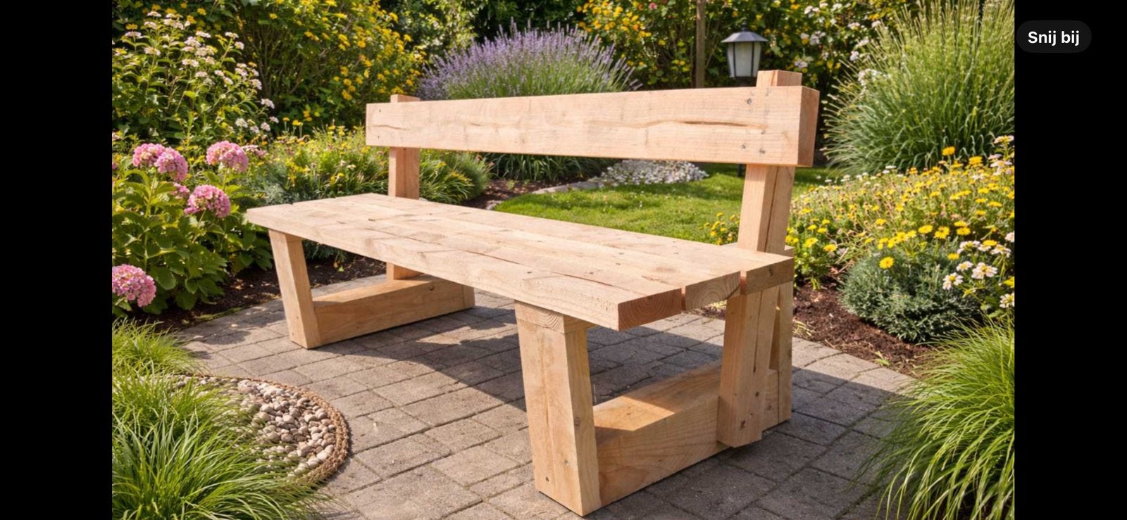 Tuinbank, Tuin en Terras, Ophalen, Nieuw, Hout