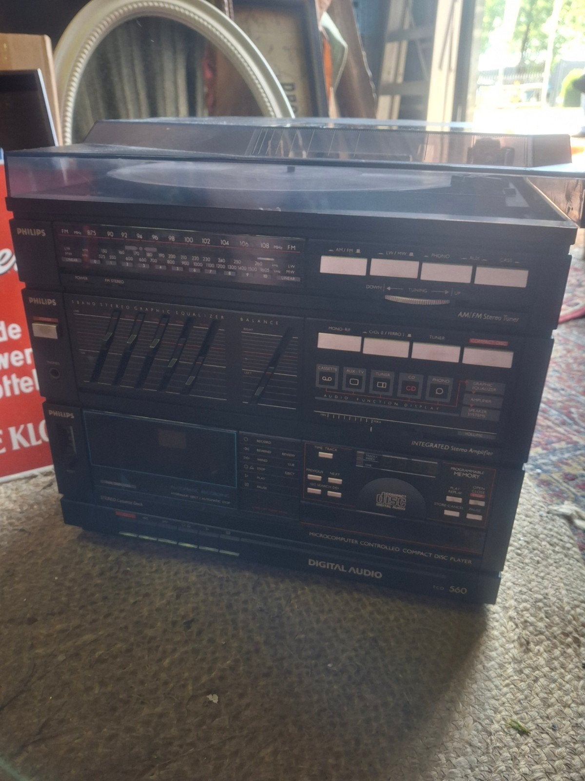Philips FCD 560 Radio, Cassette & Platenspeler, Gebruikt, ., Ophalen of Verzenden, Philips