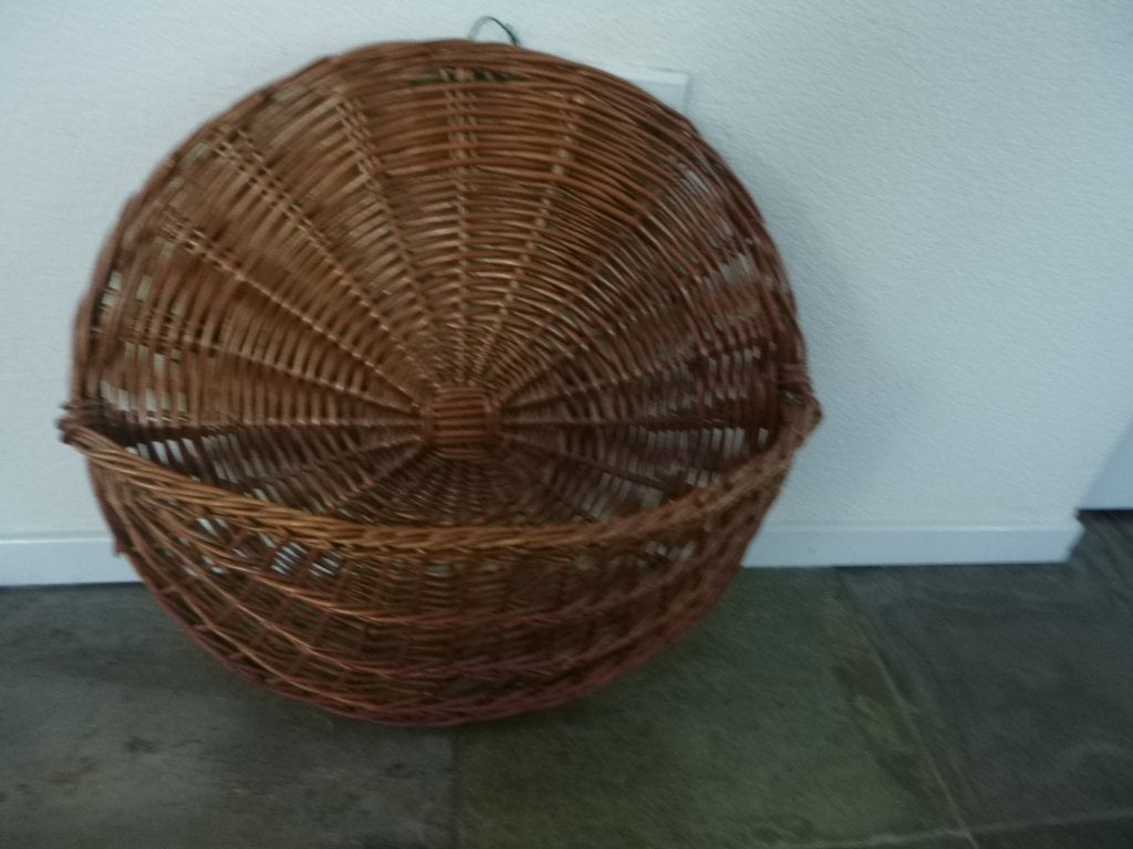 mooie retro (wand)lectuurbak van pitriet, Ophalen of Verzenden, Overige typen