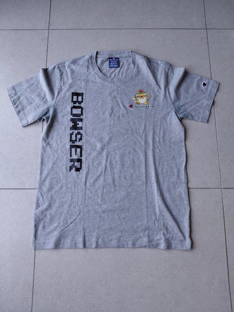t-shirt bowser champion, Ophalen of Verzenden, Zo goed als nieuw, Maat 48/50 (M), Grijs