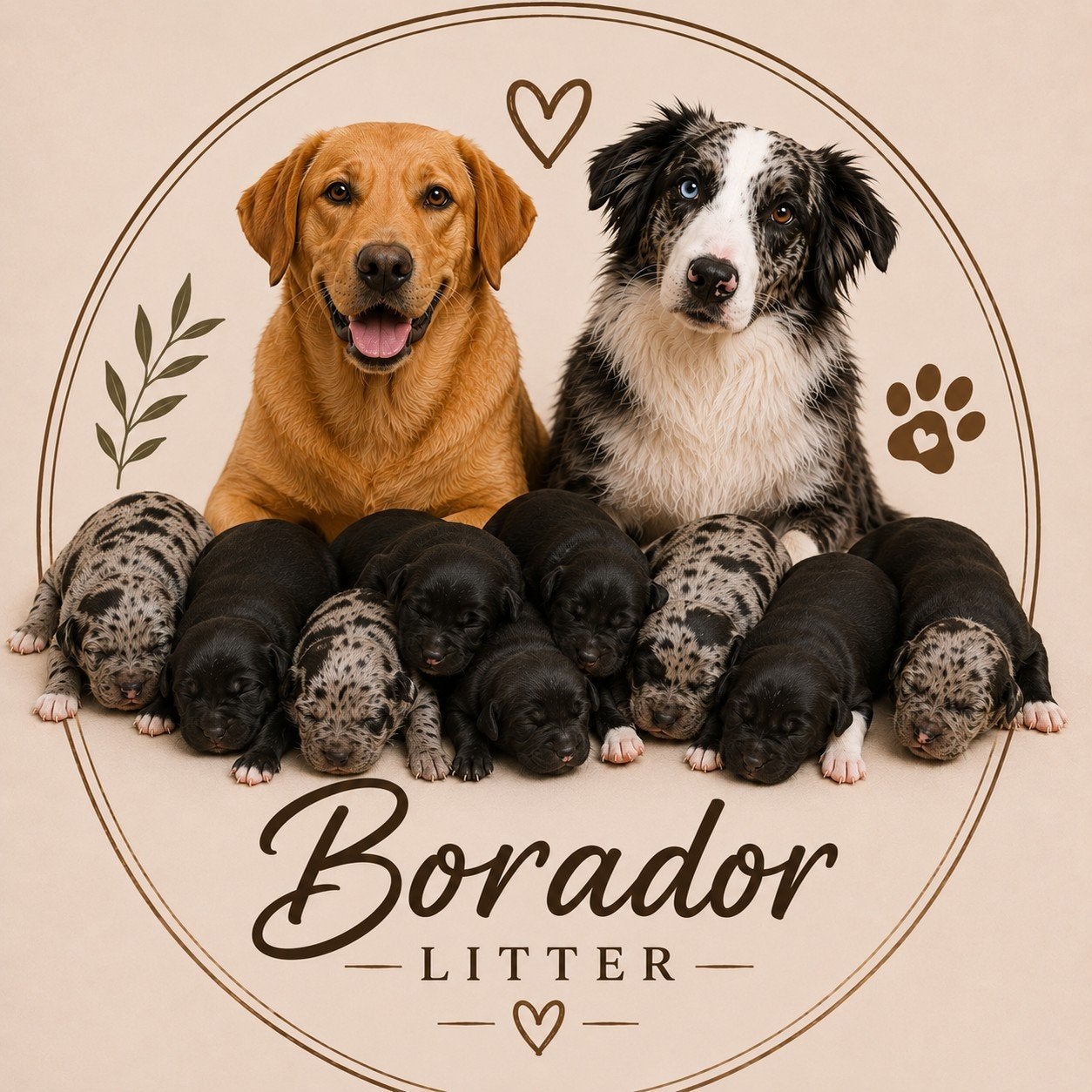 Borador pups, Dieren en Toebehoren, Parvo, 8 tot 15 weken, Labrador retriever, Meerdere