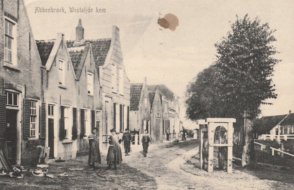 Abbenbroek, Westzijde Kom. Gemeente Nissewaard., Verzamelen, Verzenden, Voor 1920, Gelopen, Zeeland