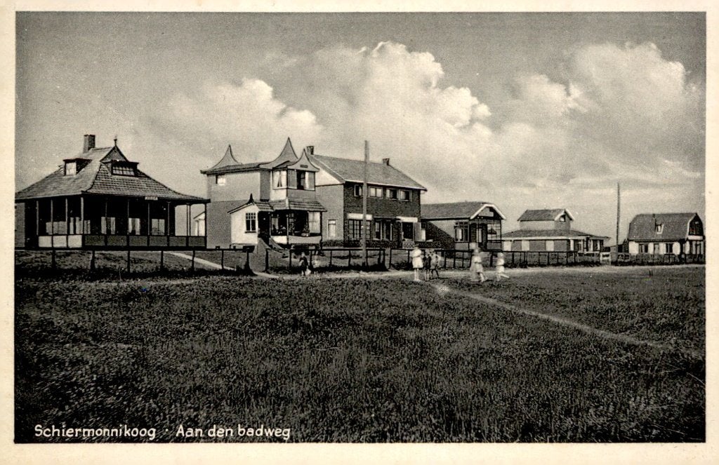 Schiermonnikoog Aan den badweg # 378, Verzenden, 1920 tot 1940, Ongelopen, Waddeneilanden