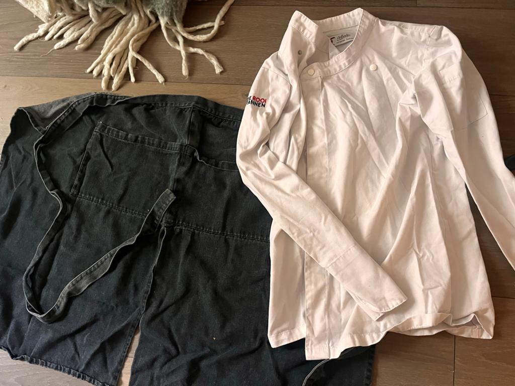 Koksbuis en schort Galladio - De Rooi Pannen, Kleding | Dames, Dames-kledingpakketten, Gedragen, Ophalen