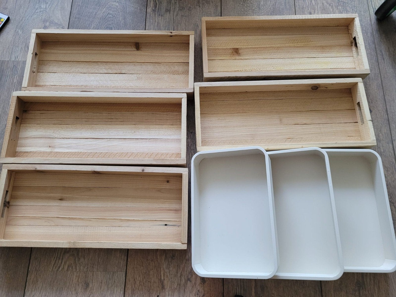 Houten bakjes ideaal voor markten, Ophalen, Gebruikt, Overige houtsoorten, Minder dan 50 cm
