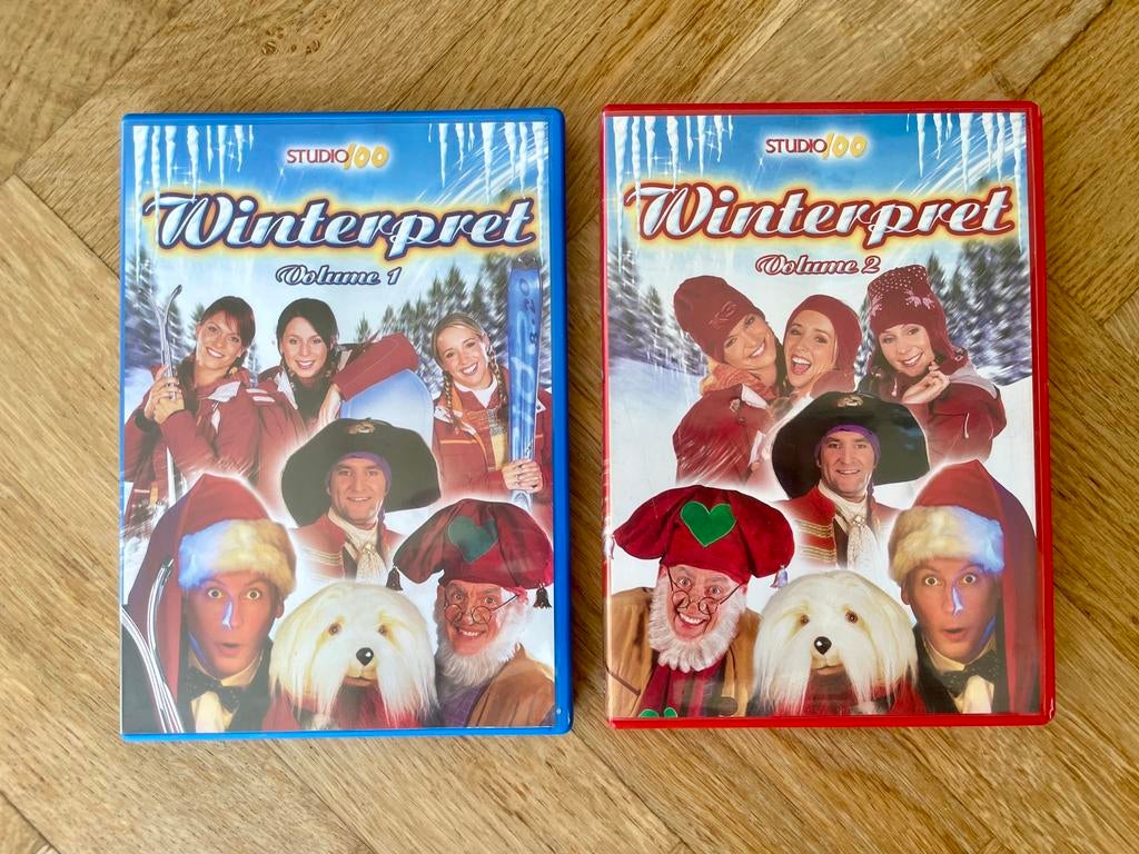 Studio 100 - Winterpret Volume 1 + 2 op DVD (met NL), Cd's en Dvd's, Alle leeftijden, Boxset, Muziek en Concerten, Ophalen of Verzenden