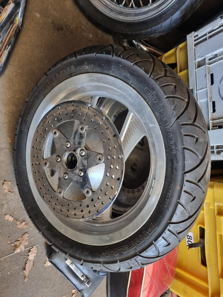 Alluminium voorwiel incl schijf, Motoren, Onderdelen | Harley-Davidson, Ophalen of Verzenden, Gebruikt
